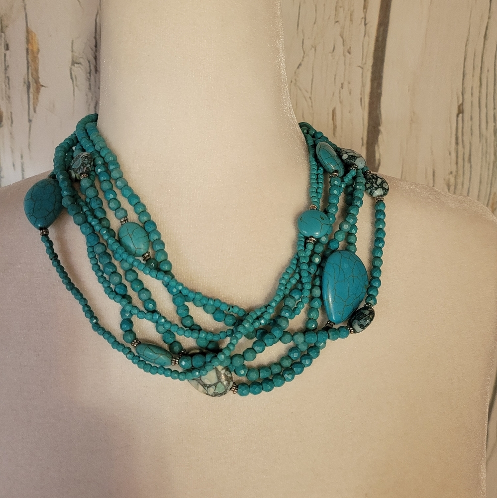 Erica Lyons Turquoise Beaded Necklace